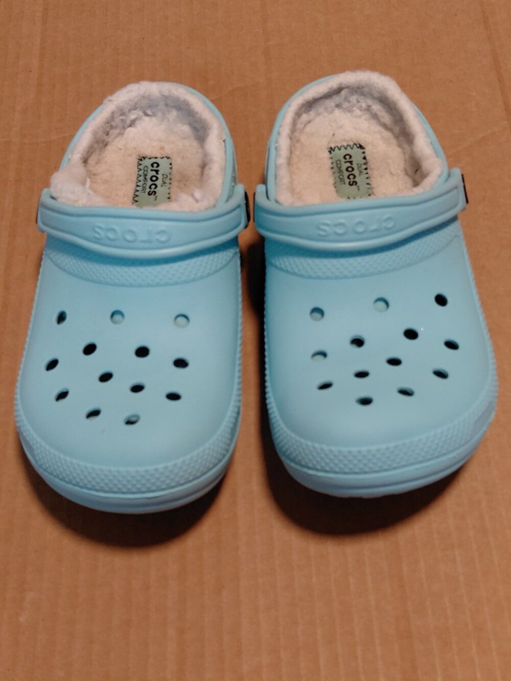 Crocs Classic Lined Baby Blue Clog Women's Size 9
